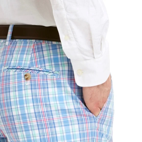 Vineyard Vines Men’s Seafeather Plaid Slim Fit Breaker Pants 32x32 NWOT - Picture 2 of 10